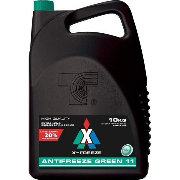 Антифриз X-freeze Green 11 (зеленый) 10 кг