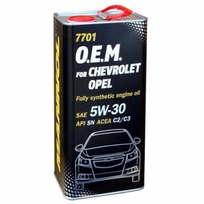 MANNOL 7701 OEM for Chevrolet Opel  5W-30 SN/SM/CF 4л METAL