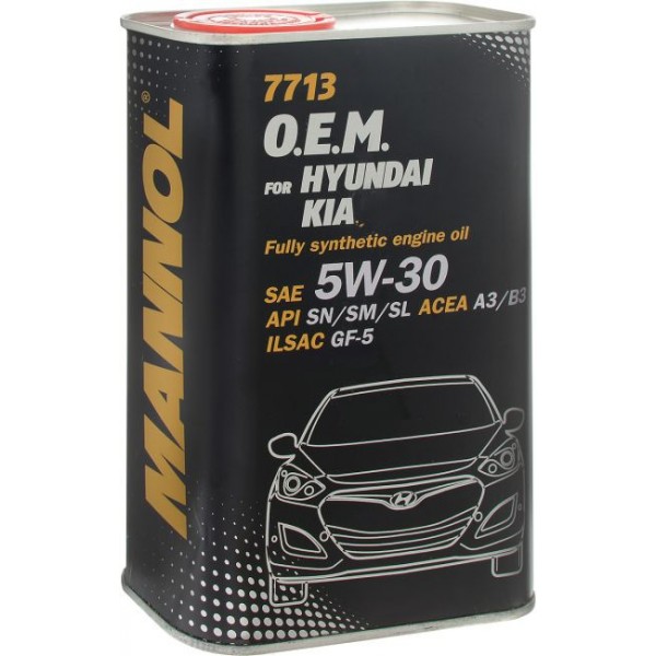MANNOL 7713 OEM for Korean Cars 5W-30 SN 4л METAL